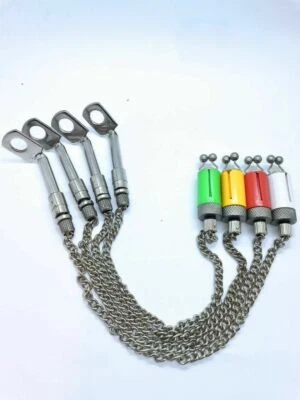 OLAX Vollmetall Bissanzeiger mit Ketten, Spulen-Swinger, Spulenhalter, Karpfenangeln