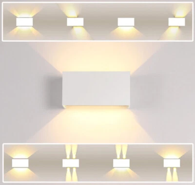 LED Wandleuchte Innen/Außen 24W IP65,Up Down Wandlichter Lichtstrahl Einstellbar - Bild 1 von 4