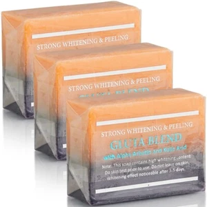 Gluta Blend Strong Whitening & Peeling Soap w/ Alpha Arbutin & Kojic Acid 3 Bars - Picture 1 of 6