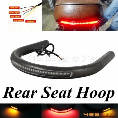 Bucle de marco de aro de asiento trasero de motocicleta con luz trasera de freno LED para Honda Suzuki CB Foto 1 de 4