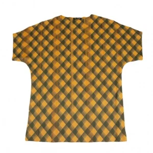 ISSEY MIYAKE MEN Check Pleats Line T Shirt Size 4(K-124210) - Picture 1 of 10