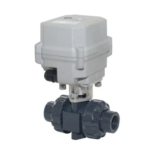 1/2 Inch DN15 Two Way AC110~230V PVC Motorized Ball Valve,NO/NC Electric Valve - Picture 1 of 13