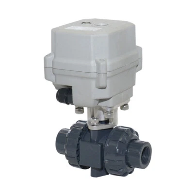 1/2 Inch DN15 Two Way AC110~230V PVC Motorized Ball Valve,NO/NC Electric Valve - Image 1 of 4