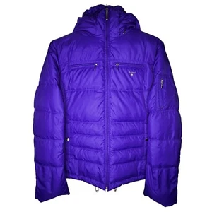 Gant Jacket Womens Large Purple Puffer Down Fill Insulated Padded Warm Coat Hood - Picture 1 of 21