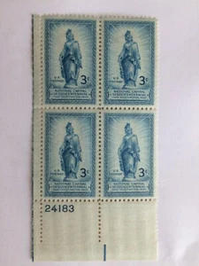 US 1950 USA Scott# 989 Freedom Statue Capitol Dome Washington DC Block 4 MNH - Picture 1 of 2