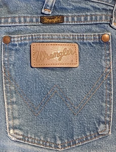 Herren Vintage Wrangler 13MWZDN Tan Label Seil Stil Logo 29 x 38 - Bild 1 von 8