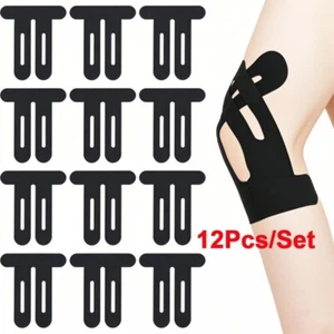 12pcs Precut Kinesiology Tape for Knees - Breathable Waterproof Athletic Support - Picture 1 of 7