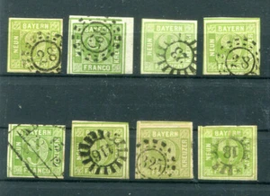 Lot Bayern - 8 mal Nr. 5 o - undurchsucht - KW 160,-- € ( 15228 ) - Picture 1 of 1