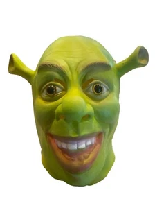 Masquerade Halloween Latex Creepy Shrek Mask Carnival Cosplay Costume Adult - Picture 1 of 4