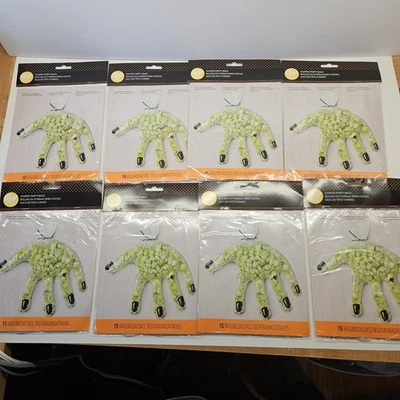 WILTON 8 PAQUETES (120 en total) HALLOWEEN TRANSPARENTE con CLAVOS EN FORMA DE MANO BOLSAS DE GOLOSINAS DE FIESTA Foto 1 de 3