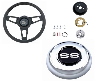 Grant Classic Style Wheel & Steering Wheel Installation Kit & Chrome Horn Button Foto 1 de 4