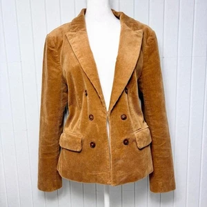 Nanette Lepore Tan Corduroy Blazer with Notched Lapels Size 12 - Picture 1 of 15