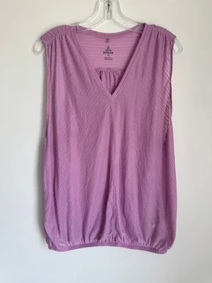 Camiseta sin mangas PrAna Top para mujer XL púrpura cuello en V transparente Foto 1 de 4