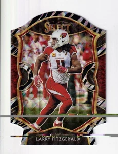 2020 PANINI SELECT LARRY FITZGERALD DIE-CUT ZEBRA PRIZM CASE HIT - Picture 1 of 2