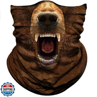 Obacle Animal Half Face Mask Sun Dust Wind Protection Durable Breathable Seam - Image 1 of 4
