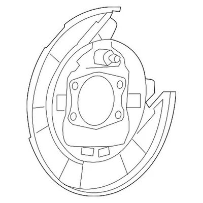 For Chrysler 200 2012 Mopar 68159685AA Rear Driver Side Drum Brake Backing Plate Foto 1 de 2