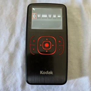 Caméra vidéo de poche Kodak Zx1 rouge - 720p HD - résistante aux intempéries - testée fonctionne - Photo 1/2