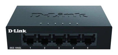 D-Link DGS-105GL 5-Port Unmanaged Gigabit Switch (ohne Lüfter, Low Profile Metal - Image 1 of 4
