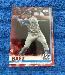 JAVIER BAEZ 2019 Topps Update INDEPENDENCE DAY ~ #'d /76 ~ CUBS Rare Insert - Picture 1 of 2
