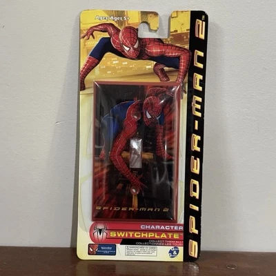 Marvel Spider-Man одиночная настенная пластина переключатель света крышка новый запечатанный 2004 - Изображение 1 из 4