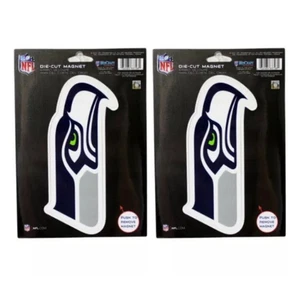 2pz Seattle Seahawks 9" magneti fustellati NFL merce ufficiale - Foto 1 di 4