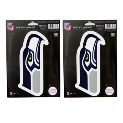 2pk Seattle Seahawks 9" imanes troquelados mercancía oficial NFL Foto 1 de 4