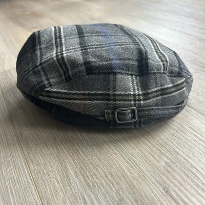 Sombrero de golf Janie And Jack gris verde y azul a cuadros 12-24 meses Foto 1 de 4