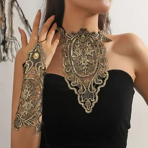 Bracelet Halloween Necklace Exaggerated Gothic Earrings Women - Picture 1 of 19
