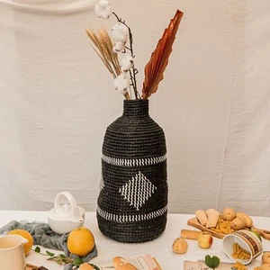 Vintage Natural Jute/ Seagrass Vase - Lincoln - Picture 1 of 4