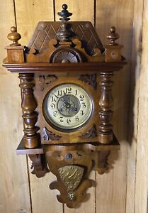 Antique Gustav Ueckermann German Wall Clock . Beautiful ./Gustav Becker Clock?