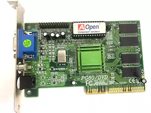 VINTAGE AOPEN PG80/DVD SIS 6326 8 MB AGP VGA CARD 91.AC821.007 SVID COMP MXB140 - Picture 1 of 3