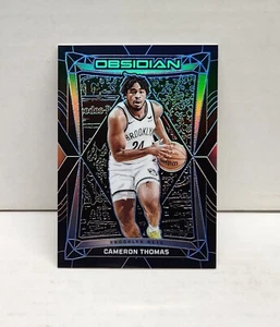 CAMERON THOMAS 2023-24 Obsidian BLUE ETCH ~ Nets #'d 01/30 Book End - Picture 1 of 2