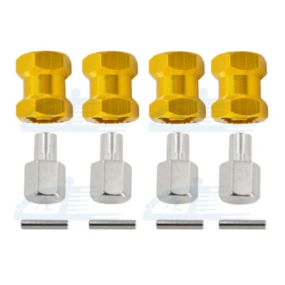 Adaptador de transmisión de buje hexagonal de rueda de 4x 12 mm extensión de 15 mm para oruga RC de 1/10 Scx10 D90 Foto 1 de 4