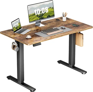 Electric Standing Desk - 40 X 24 Inch Adjustable Height Sit to Stand up Desk wit - Picture 1 of 7