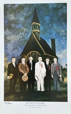 GEORGE RODRIGUE SAGA DEL REGRESO A ACADIE 8 x 12 1/4 #LTD. con certificado de autenticidad Foto 1 de 4