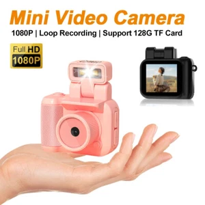 Mini cámara digital HD 1080P videocámara de bolsillo pantalla LCD luz flash portátil - Imagen 1 de 26