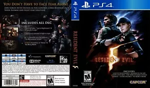 Resident Evil 5 PS4 Box Art Case Insert Cover Only - Picture 1 of 1