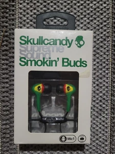 Skullcandy Supreme Sound Smokin Buds In-Ear Earbuds w/Mic1, Rasta - New - Zdjęcie 1 z 2