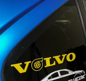 Volvo Logo Turbo Vinyl Sticker Spooling Performance Decal - Picture 1 of 2