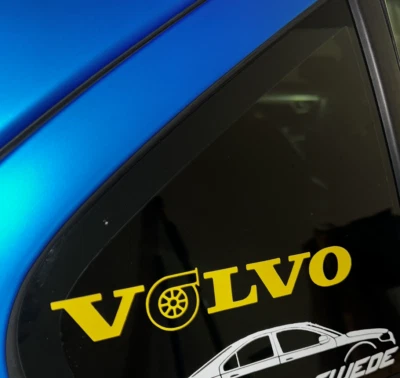 Calcomanía de rendimiento de carrete adhesiva de vinilo turbo con logotipo Volvo Foto 1 de 2