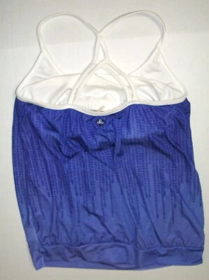 NWT Womens PrAna Yoga Pilates Strappy Top Bra New Meadow XS Indigo Purple White - Image 1 of 4