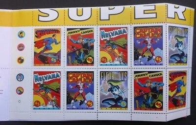 Canada 1995 Comic Book Superheroes / Superman Booklet Pane of 10 CAN. SHIP$1.99 - Image 1 of 4