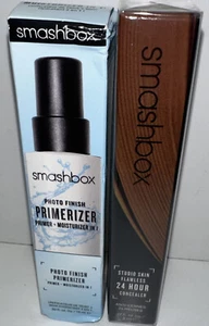 Smashbox Studio Skin 24 Hour Concealer Dark Warm Golden& Primerizer Photo Finish - Picture 1 of 6
