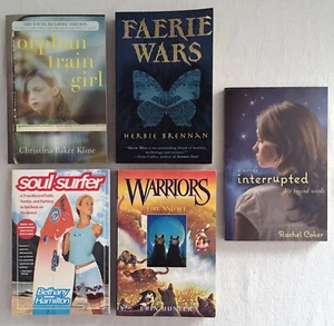 Lot of 5 Young Adult Paperbacks, Fiction/Fantasy/Adventure/Inspirational EUC - Picture 1 of 3