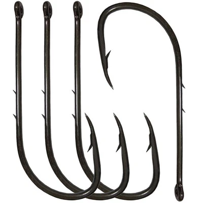 Lot 50pcs Baitholder Hook Jig Big Fishing Hooks Black High Carbon Steel Fishhook - Image 1 of 4