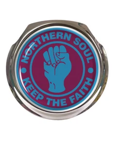 Northern Soul Claret und blaues Autogrillabzeichen - KOSTENLOSE BEFESTIGUNGEN - Bild 1 von 3