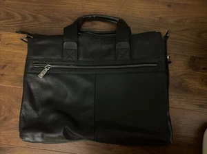 BOSTANTEN - Black Pebbled Leather / Messenger Shoulder Bag/nice Bad Small Defect - Picture 1 of 7