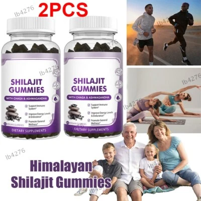 GREENPEOPLE 2PCS HIMALAYAN SHILAJIT GUMMIES ORGANIC POTENT BOOST ENERGY RELIEF STRESS