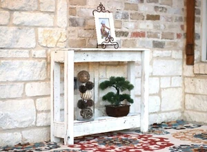 Rustic Reclaimed Wood Console Table – 36”L x 8”W x 28”H – Entryway Accent Table - Picture 1 of 27