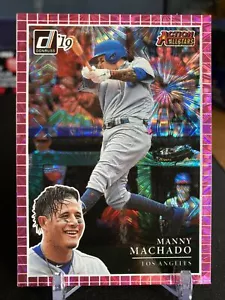 2019 Donruss Action All-Stars Pink Firework #10 Manny Machado Dodgers - Picture 1 of 2